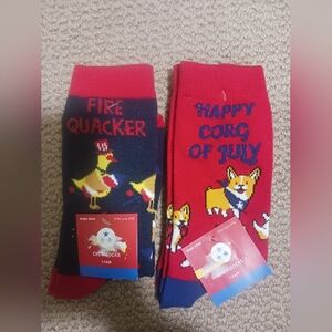 4th of July socks 2 pairs